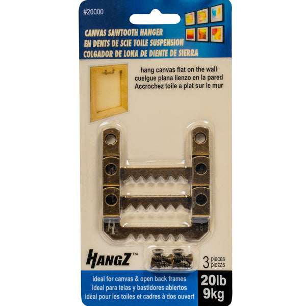 Offset Clips with Screws - Canvas Clips Picture Framing Supplies - Flat 0/0 10-Pack