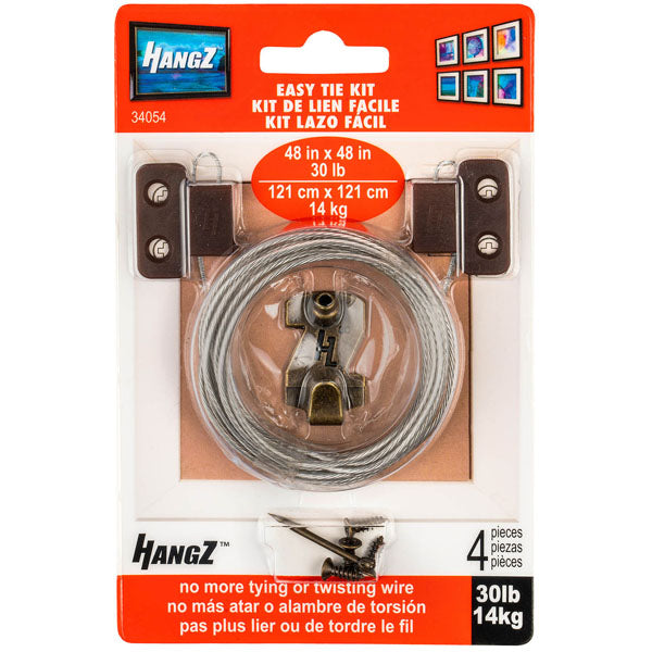 HangZ 30lb Easy Tie 2 Hole D Ring Kit 34054