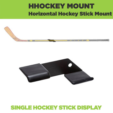 Universal Horizontal Hockey Stick Display Wall Mount for Collectible, Autographed & Custom Sticks