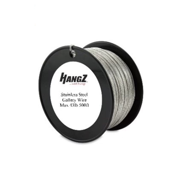 HangZ Gallery Wire Stainless Steel Plastic coated 25lb, 43lb, 60lb, 100lbs
