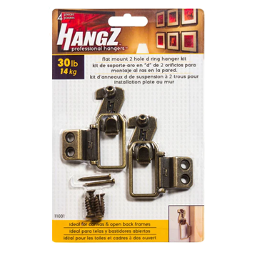 HangZ 30lb Canvas 2 Hole D Ring Hanger Kit 30lb 11031
