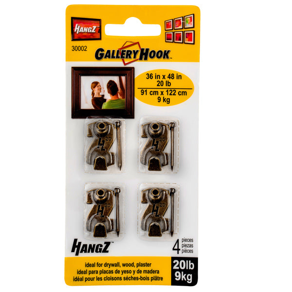 HangZ Gallery 20lb Picture Hooks