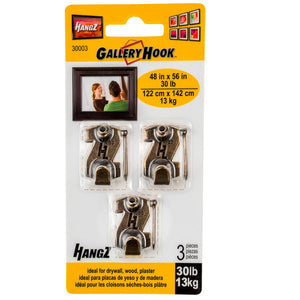 HangZ Gallery 30lb Picture Hooks