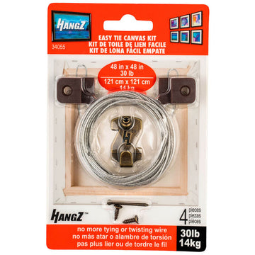 HangZ 30lb Canvas Easy Tie 1 Hole D ring Kit 34055