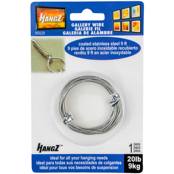 HangZ 9ft Gallery Wire Coated Stainless Steel 80029, 80030,80050